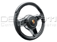 Multi-function sports steering in carbon. Porsche 971 Panamera 2017>> - 971044403, 971044403A34, 971044403OE5, 9710444039J9, 971044403OK6, 9710444038U7