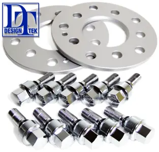 Wheel Spacers 5MM Porsche 5/130 stud Pattern with long bolts *DesignTek - 99736160592, 3608000005, 3608100007, 99636120300, WHT006978, 99636120301, 99636120302, 99636120390, 99736198007, 99636198000, WHT004676A, 99736120301