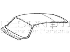 Telaio parabrezza e tetto Porsche 911 65-89 COUPE senza tetto apribile - 91150308712GRV, 91150308704, 91150308708