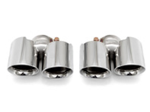 Auspuff Deluxe Quad-Style Endrohr Chrom poliert. Porsche 997.1 Carrera - 99711115100, 99711115101, 99711198150, 99711198111, 99711115200, 99711115201, 99711198210, 99711198211