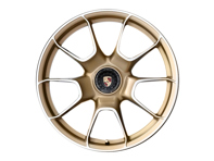 Centre lock Turbo S Exclusive Design front alloy wheel in Aurum High Gloss finish 20' 9.5J ET44 - 992601025AGOP9