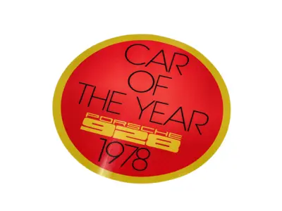 Pegatina del Coche del Año 1978. Porsche 928 - PAK78E, PAK78D
