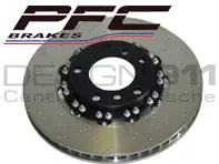 PFC Two-Piece Floating 'Direct Drive' Front DIMPLED Brake Discs for Porsche - 9963514099H, 99735140990, 99735141090