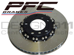 PFC Two-Piece Floating 'Direct Drive' Front DIMPLED Brake Discs for Porsche - 9963514099H, 99735140990, 99735141090