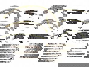 Steuerkettensatz mit Gleitschienen. Porsche 958 Cayenne / 95B Macan / 970 Panamera - 95810506500, 95810506600, 95810506700, 95810506900, 95810506800, 95810517000, 958109252, 958105467, 95810546713, 95810546712, 95810546711, 958105507, 95810550723, 95810550721, 95810550720, 95810516911, 95810516910 - 59836Set