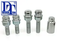 Locking wheel bolt kit (+7mm/+15mm longer). Chrome plated for Porsche - 99736198009, PAF009593, 99136105700, WHT006980C, WHT006980A, 9A700698000