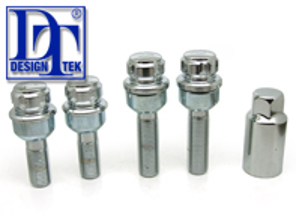 Radsicherungssatz (+7mm/+15mm länger). Verchromt für Porsche - 99736198009, PAF009593, 99136105700, WHT006980C, WHT006980A, 9A700698000