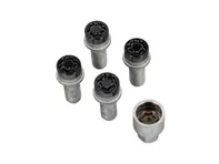 McGard 27226 Jeu de verrous de roue de siège conique de style boulon chromé noir - 27226SU