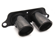 Sortie d'échappement en finition chrome noir Porsche 991 GT3 - DesignTek - 99111125391, 99111125392, 99111125393