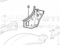 Parte posteriore 1/4 Coupé / Targa. Porsche 996 - 99650216101GRV, 99650216201GRV