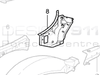 Rear 1/4 Part Coupe / Targa. Porsche 996 - 99650216101GRV, 99650216201GRV