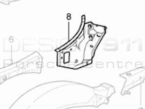Trasero 1/4 Parte Coupé / Targa. Porsche 996 - 99650216101GRV, 99650216201GRV