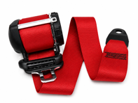 Seat Belts Front Coupe in RED. Porsche Cayman 987C - 98780303303N13, 98780303305N13