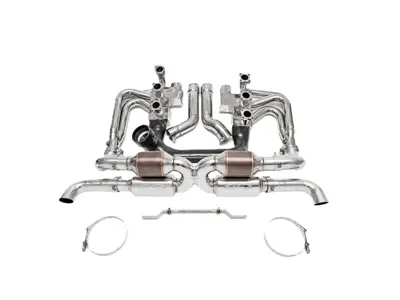 Fabspeed RSR排气歧管套件，带热交换器和运动型催化器。适用于保时捷964 Carrera（1989-1994）。 - 96411104504, 96411104605 - FS.POR.964.RSRWHS, FS.POR.964.RSRWHTS