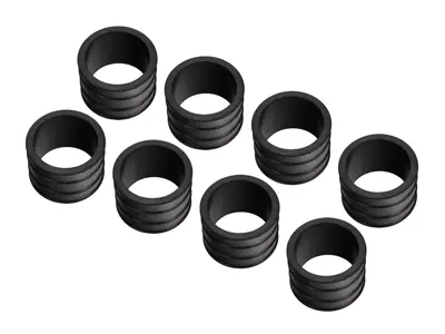 Rubber sleeves for air intake, SET OF 8. Porsche 928 1978-84 - 92811015801, 92811015800