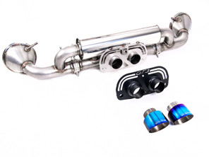 Milltek 运动型排气后消音器，搭配烧钛 GT-100 排气管饰件。保时捷 992.1 GT3 2021 款>> - 9GT251052F, 9GT251052G, 9GT251052D, 9GT251052H - SSXPO175