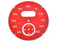 Esfera del instrumento del crono deportivo, Rojo Guardia. Porsche 997 / 991 / Boxster / Caimán / Panamera - 97641997041 - F97 641 997 041, F97641997041