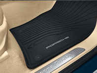 Rubber floor mats, Climatronic. Porsche 958 Cayenne RHD - Right hand drive - 95804480052, 958044801521E0