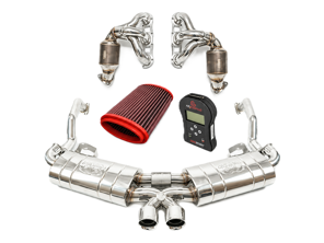 Fabspeed STREET Exhaust Performance Package, Polished Stainless Steel WITH ECU Upgrade. Porsche 987 Boxster / Cayman (2005-2008) - 98711311200, 98711311204, 98711311205, 98711311100, 98711311104, 98711311105 - FS.POR.987.SHDR, FB416/16, FS.POR.987.ET, FS.POR.987.MAXP