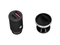 Adaptador de encendedor de cigarrillos a puerto USB-A y USB-C para Porsche 911 y 912 de batalla corta (SWB) 1965-1968 - 90165210200, 90165212200 - USB91165-68AC-BLK, USB91165-68AC-SLV