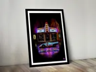 Póster del Porsche 917 de Le Mans con marco negro