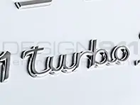 Insignia de tapa trasera 'TURBO' CROMADA. Porsche 991 - 99155924700