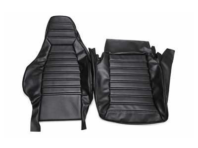 Front Seat Cover, Black Vinyl, Perforated centre. Porsche 911 1974-84