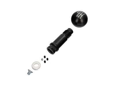 Pommeau de levier de vitesse classique en aluminium - Noir - pour modèles avec boîte manuelle à 6 vitesses. Porsche 987 Boxster/Cayman / 997 - 99742407500FOT, 99742407500FOU, 99742407500FOV, 99742407500FOW, 99742407500FPW, 99742407500FPX, 9974240750FPW, 99742407500FOY, 99742407501FOT, 99742407500FOX, 99742407500FOZ - FOZ0FOY