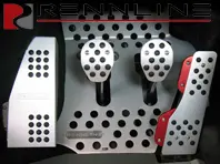 Rennline Aluminium 4 Piece Pedal Set  Rubber Grip. Porsche 914 - P70.60.51, P706051
