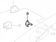 Ala Benzina Flap Fermata in gomma. Porsche 997/987/987C
