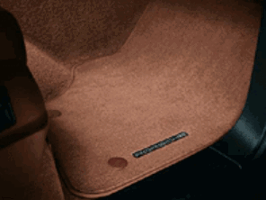 带磨砂皮革边缘的地垫。保时捷 957 Cayenne RHD - 右侧驾驶 - 95504480462CU4, 95504480262L63, 95504480472CS2, 955044802628C3