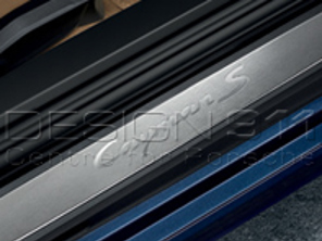 Dorpellijsten van roestvrij staal met logo. Porsche 981C Kaaiman / 718 (982) Kaaiman - 98104480002, 98104480003