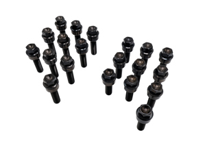 Lightweight Titanium wheel bolts (+7mm/+15mm longer) in black for Porsches (PACK OF 20) - WHT006978, 99736120302