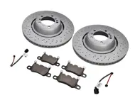 Achterremblokken en remschijfpakket Achter. Porsche Cayman GT4 Zimmermann - 98135240780, 98135240880, 99135294701, 99160918500, 9GT615601F, 9GT615602F