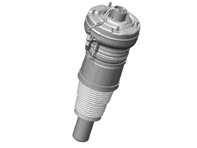 Shock absorber (Air Suspension type), Front. Porsche 95B Macan - 95B616039H, 95B616039, 95B616039B, 95B616039D, 95B616039T, 95B616039AE