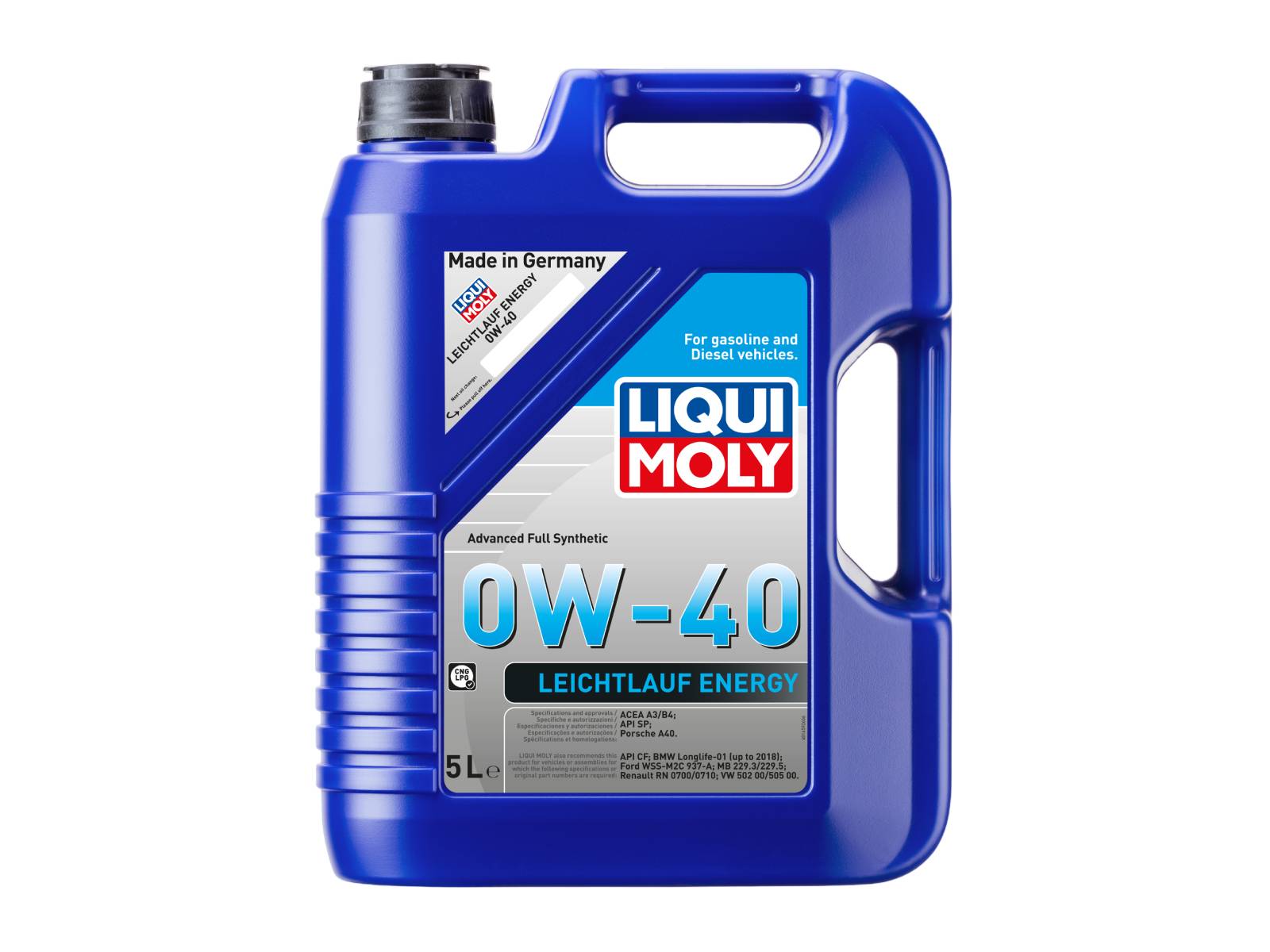 Liqui Moly Leichtlauf Energy 0W-40 - 1L/5L - 21222, 21223