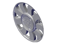 Ventilateur d'eau de radiateur, 400W, 370mm. Porsche 9YA Cayenne - PAB959455B, PAB95945520