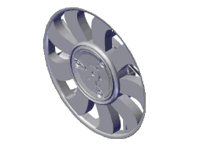 Radiator water fan, 400W, 370mm. Porsche 9YA Cayenne - PAB959455B, PAB95945520