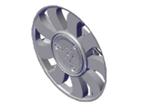 Radiator waterventilator, 400W, 370mm. Porsche 9YA Cayenne - PAB959455B, PAB95945520