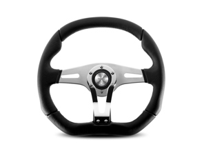 Steering wheel trek R - black leather / chrome - Momo - M11102935511L