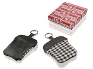 Pepita key pouch with embossed Porsche Crest - PCG90110010