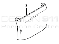 Cache disque de frein (INFERIEUR) FAVANT. Porsche Carrera GT - 98035180100, 98035180200