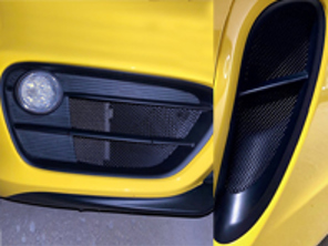 Kit completo di rete metallica per paraurti anteriore e prese d'aria laterali. Porsche 981 Cayman