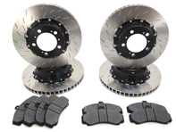 PFC 两件式开槽刹车盘和刹车片套装适用于保时捷 991 GT3 / 981C GT4 / 718 GT4 - 38007063, 38007064, 38007563, 38007564, 1773.11.17.44, 7727.11.18.44, 99135240780, 99135240880, 99135140581, 99135140681, 99135140682