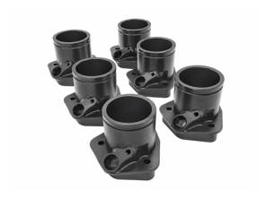Adapterset voor inlaatspruitstuk, geschikt voor standaard spruitstukken, zwart. Porsche 964 / 993 3.6L 1989–98 - 96411071101, 99311071250 - AMS9050157, AMS9050158
