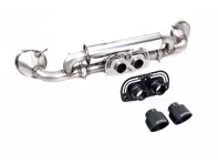 Milltek Sports Exhaust Rear Silencer With Cerakote Black GT-100 Tailpipe Trims. Porsche 992.1 GT3 2021>> - 9GT251052F, 9GT251052G, 9GT251052D, 9GT251052H - SSXPO173