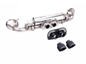 Milltek 运动型排气后消音器，搭配 Cerakote 黑色 GT-100 排气管饰件。保时捷 992.1 GT3 2021 款>> - 9GT251052F, 9GT251052G, 9GT251052D, 9GT251052H - SSXPO173