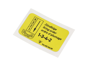 Sticker Firing Order. Porsche 964 / 993 - 94460254400