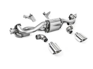 Milltek GPF-Back-Ventilauspuffanlage mit polierten GT-115-Endrohren. Porsche 718 Boxster / Cayman / GT4 2020>> - 982251053F, 982251053H, 982251053K, 982251053E, 982251053D, 982251053G - SSXPO189