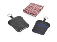 Schlüsseletui in mehrfarbigem Blau mit geprägtem Porsche Wappen - PCG96410010